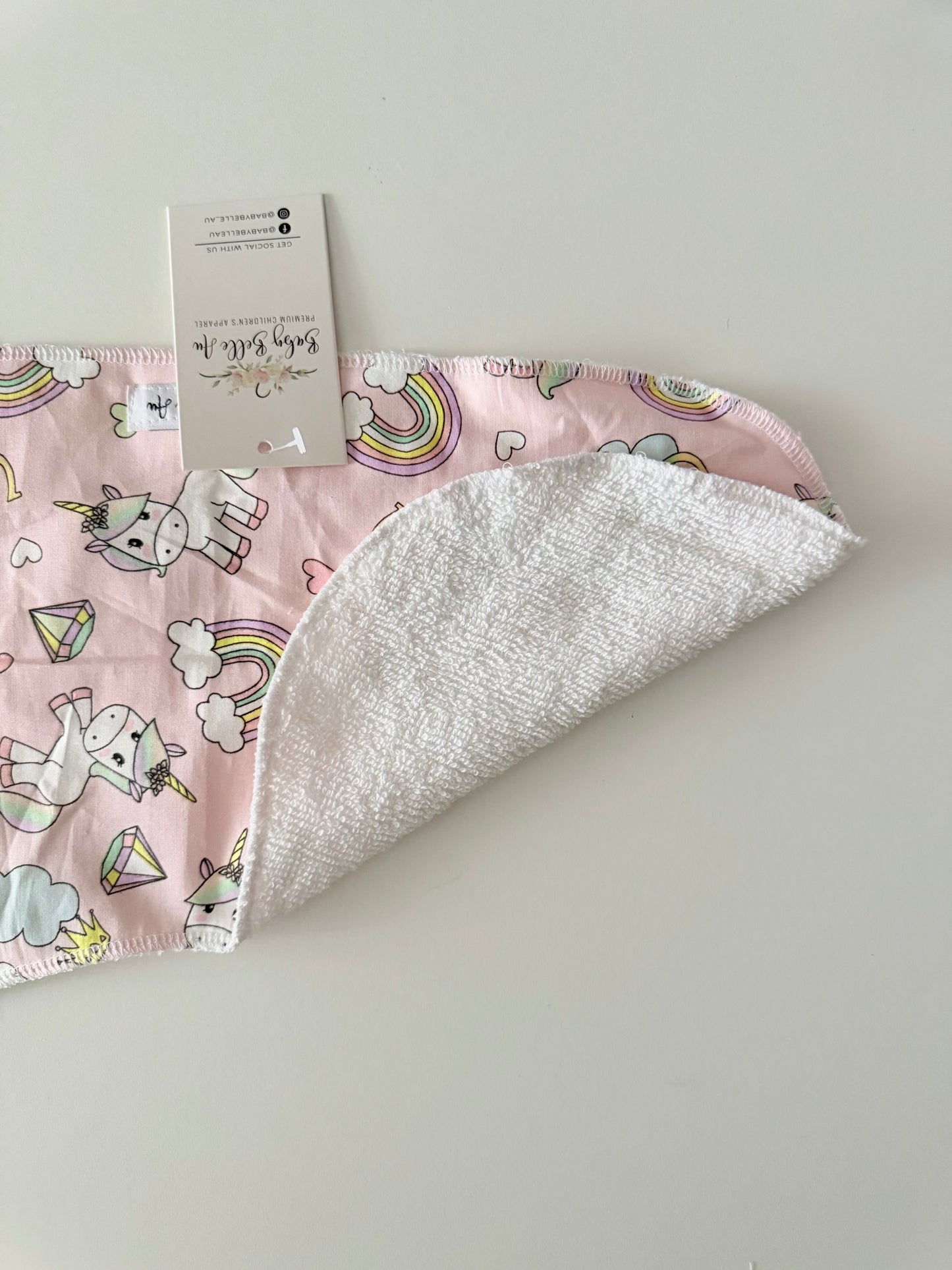 BURP CLOTH | PASTEL UNICORN