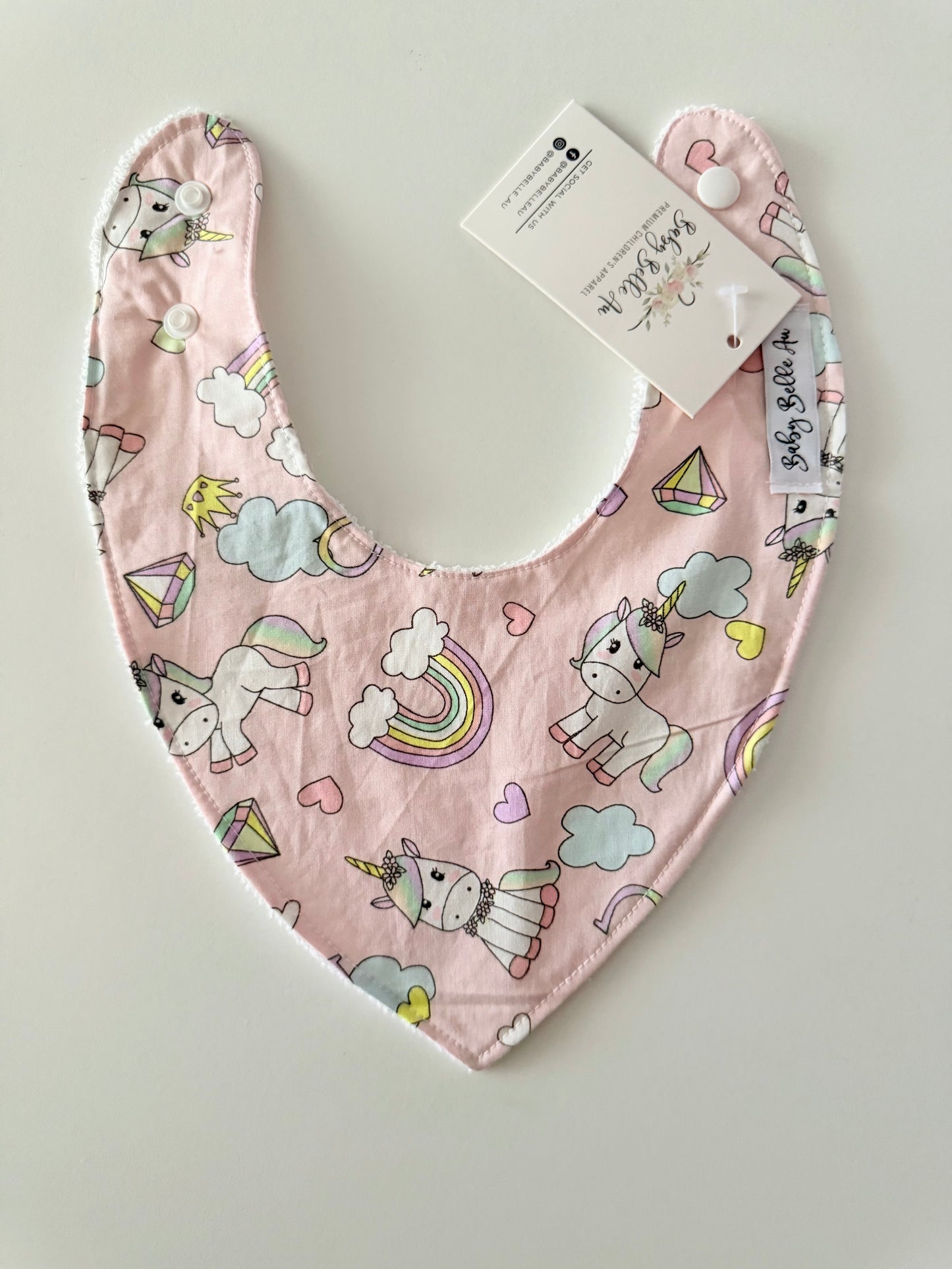 DRIBBLE BIB | PASTEL UNICORN