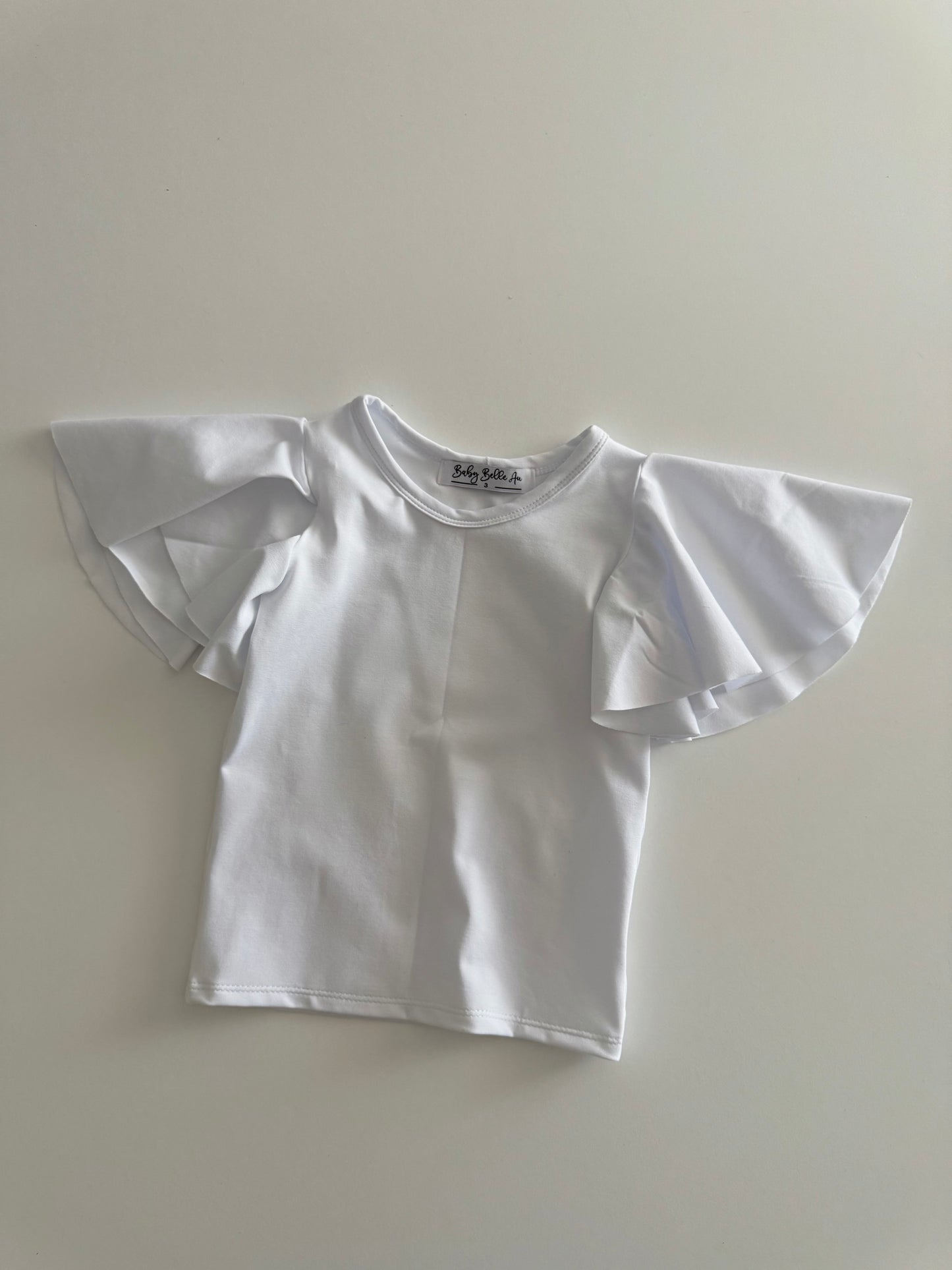 BUTTERFLY FLUTTER TOP | WHITE