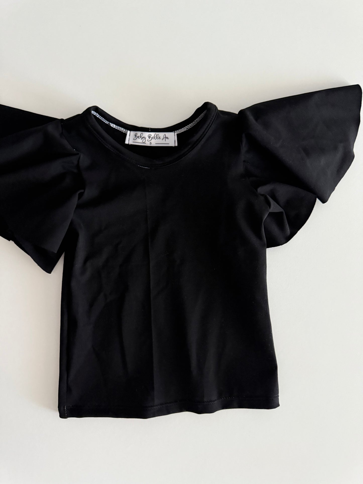 BUTTERFLY FLUTTER TOP | BLACK