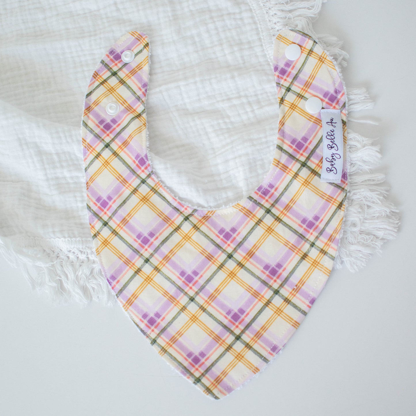 DRIBBLE BIB | PURPLE PLAID