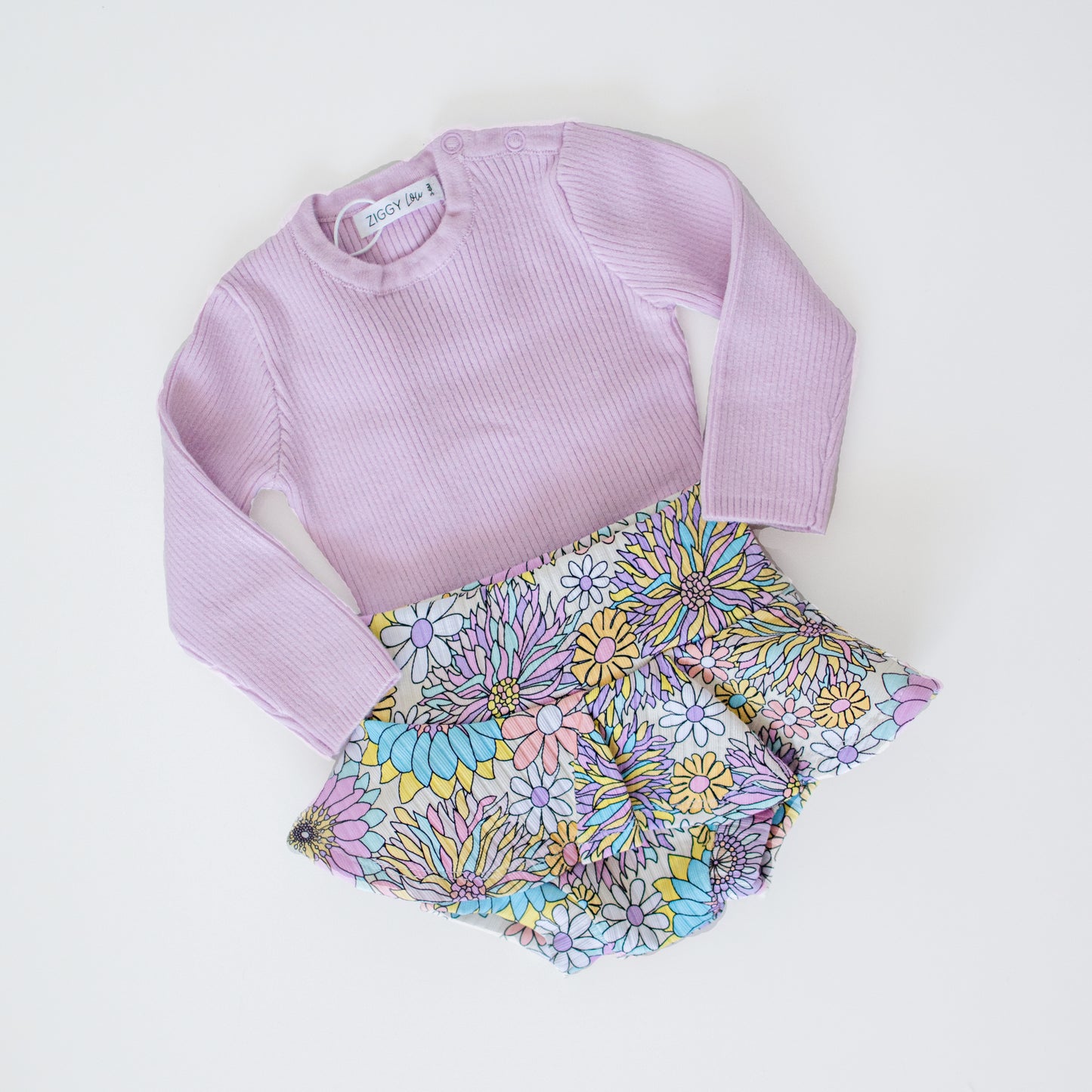 RIBBED SKIRTED BUMMIES | AINSLEY