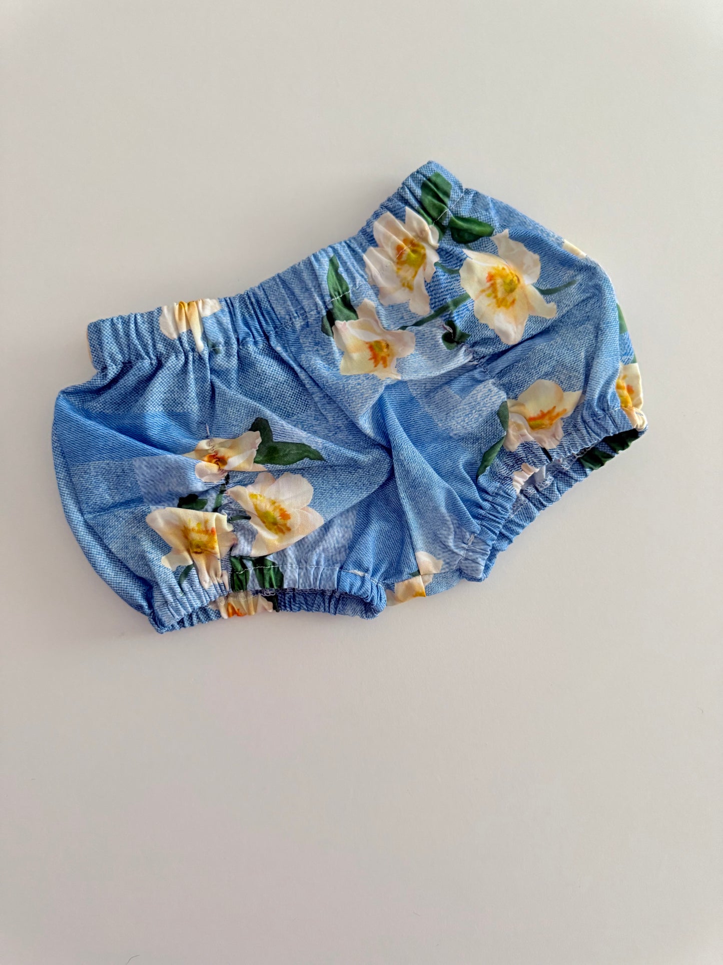 PUCKER SHORTIES | DENIM FLORAL