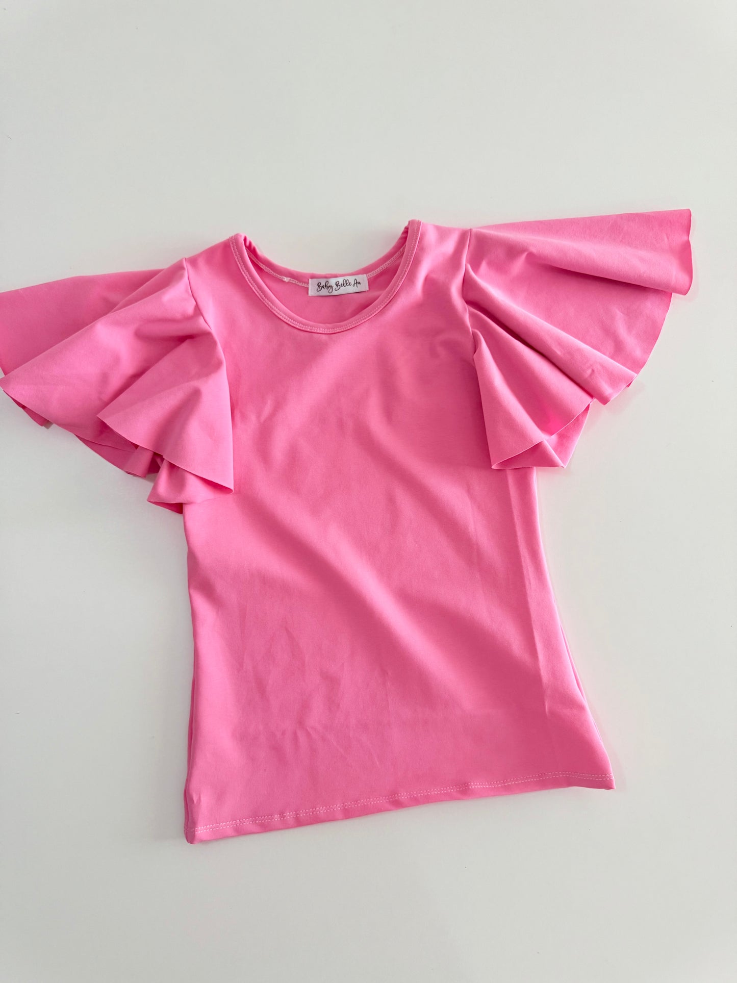 BUTTERFLY FLUTTER TOP | STRAWBERRY