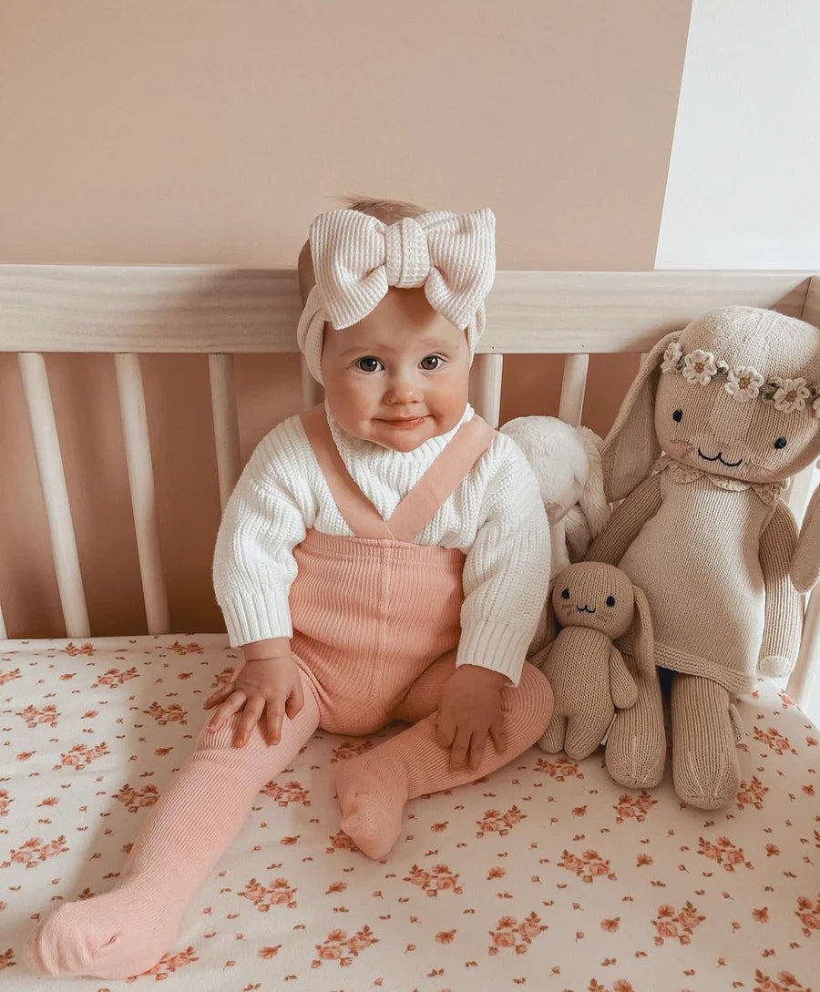 FOOTED SUSPENDER TIGHTS | BLOSSOM PINK