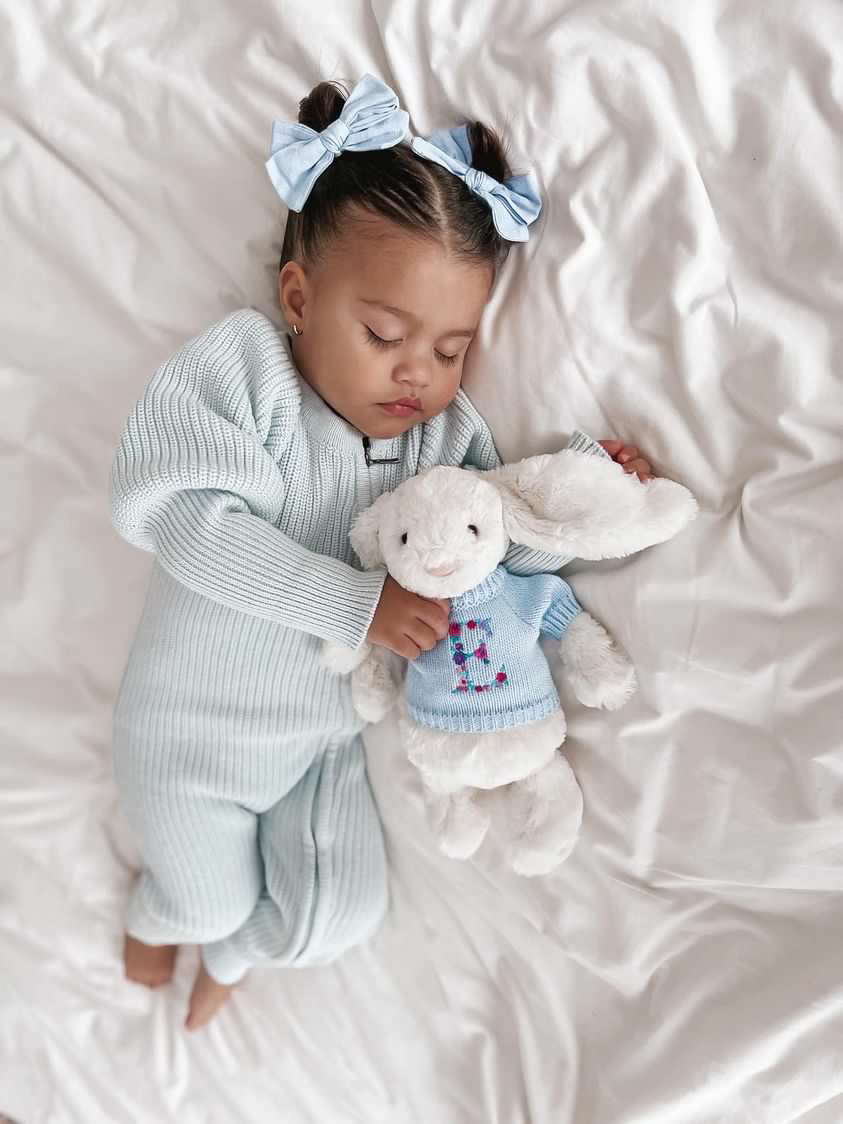 PARIS KNIT ONESIE | BABY BLUE