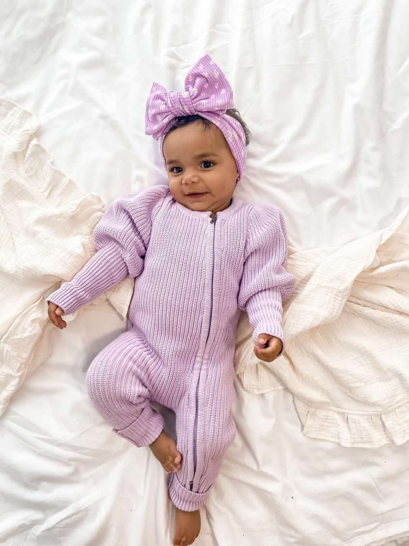 PARIS KNIT ONESIE | LAVENDER
