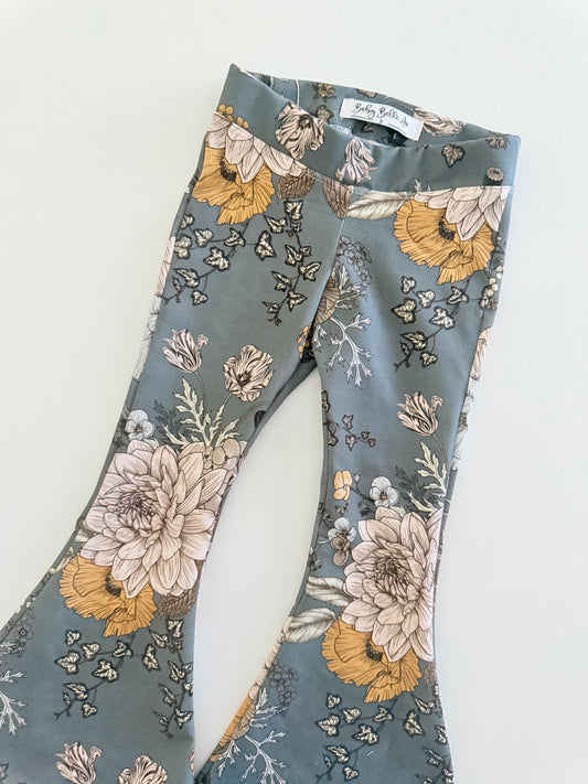 FLARES | GREY FLORAL OOAK SIZE 3