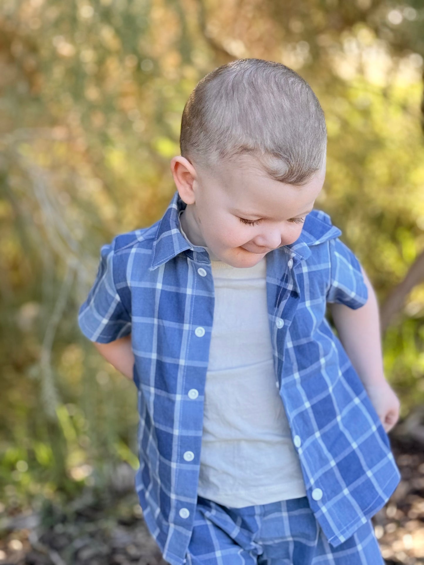 SNAP SHIRT | DENIM CHECK