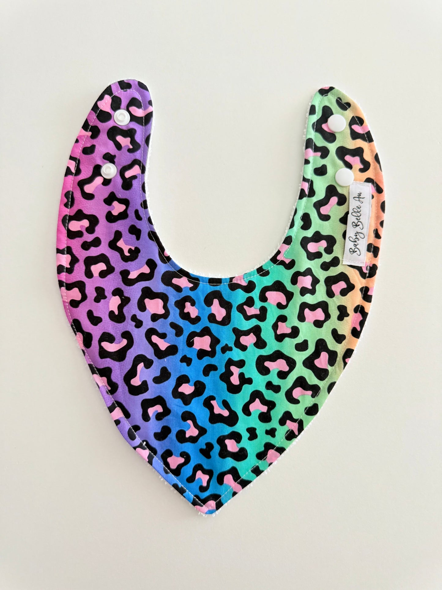 DRIBBLE BIB | RAINBOW LEOPARD