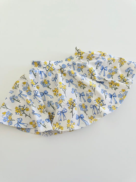 TWIRLY SKIRT | BLUE BOWS OOAK SIZE 4