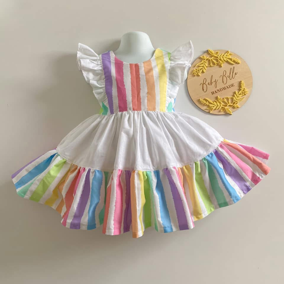 Bodice ruffles and Tiered skirt