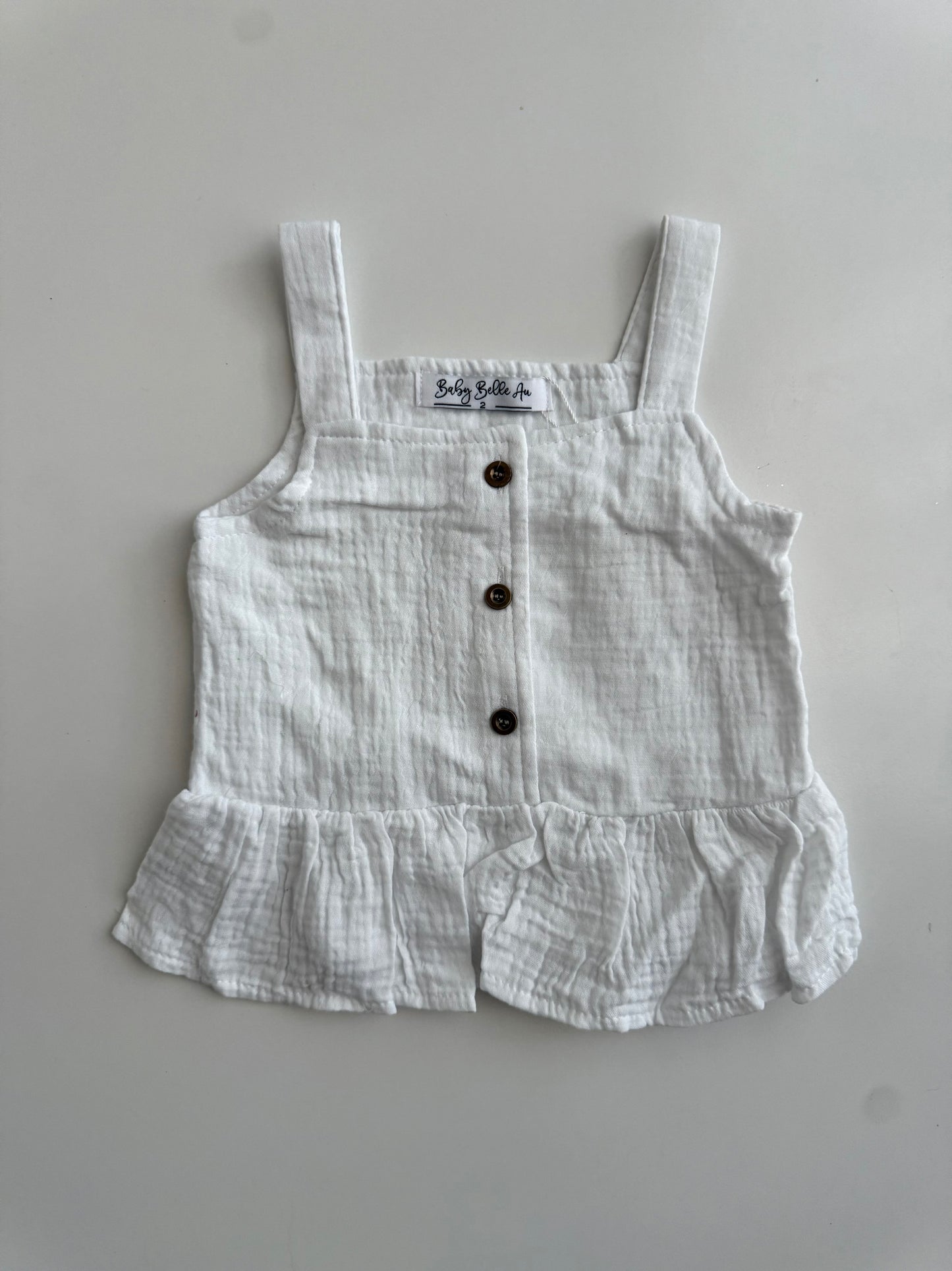 MUSLIN PEPLUM | WHITE