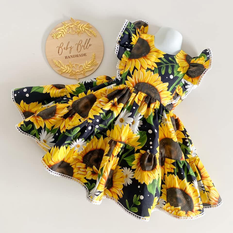 Bodice ruffles and Tiered skirt (with lace add on extra)