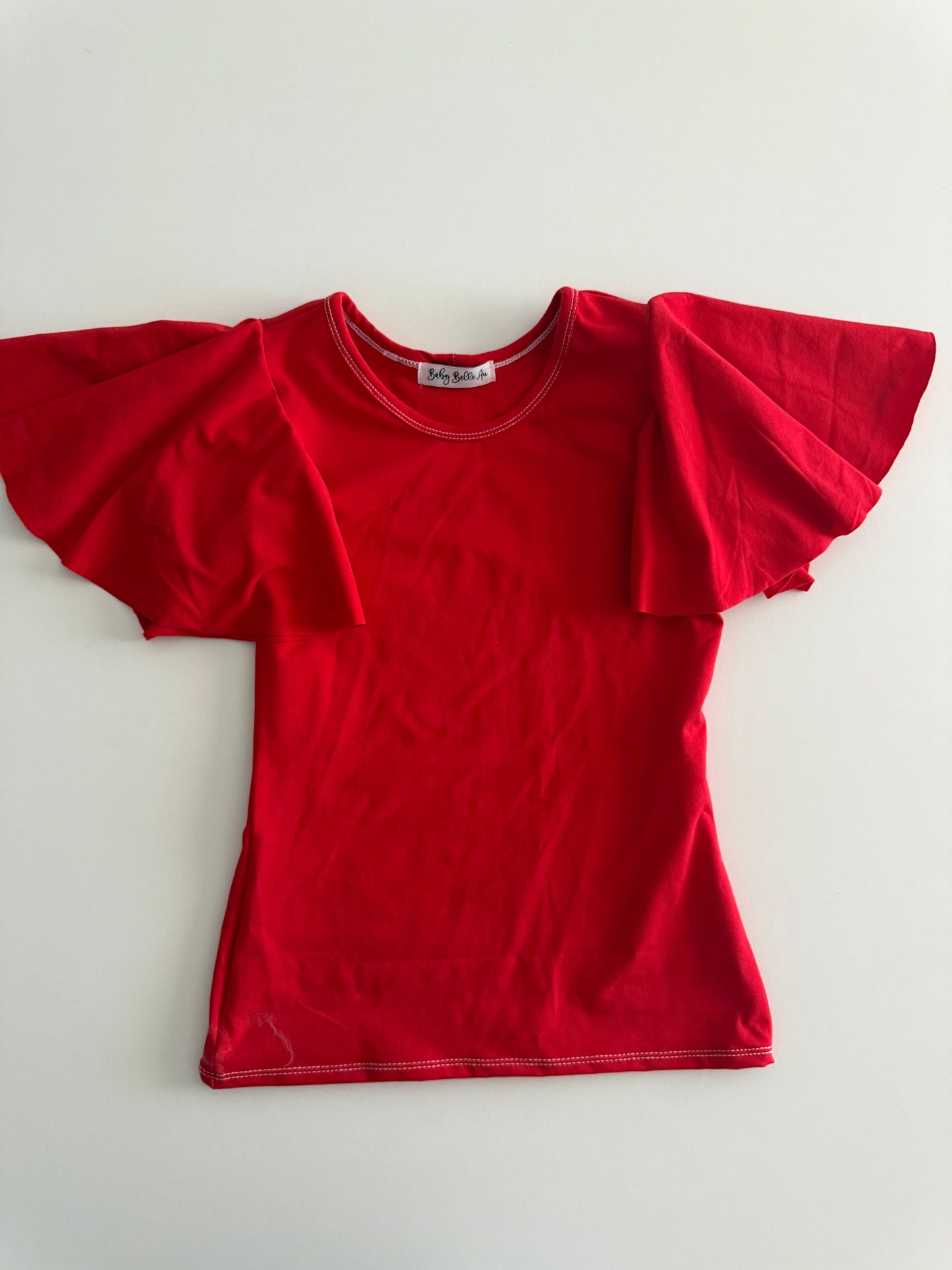 BUTTERFLY FLUTTER TOP | RUBY RED