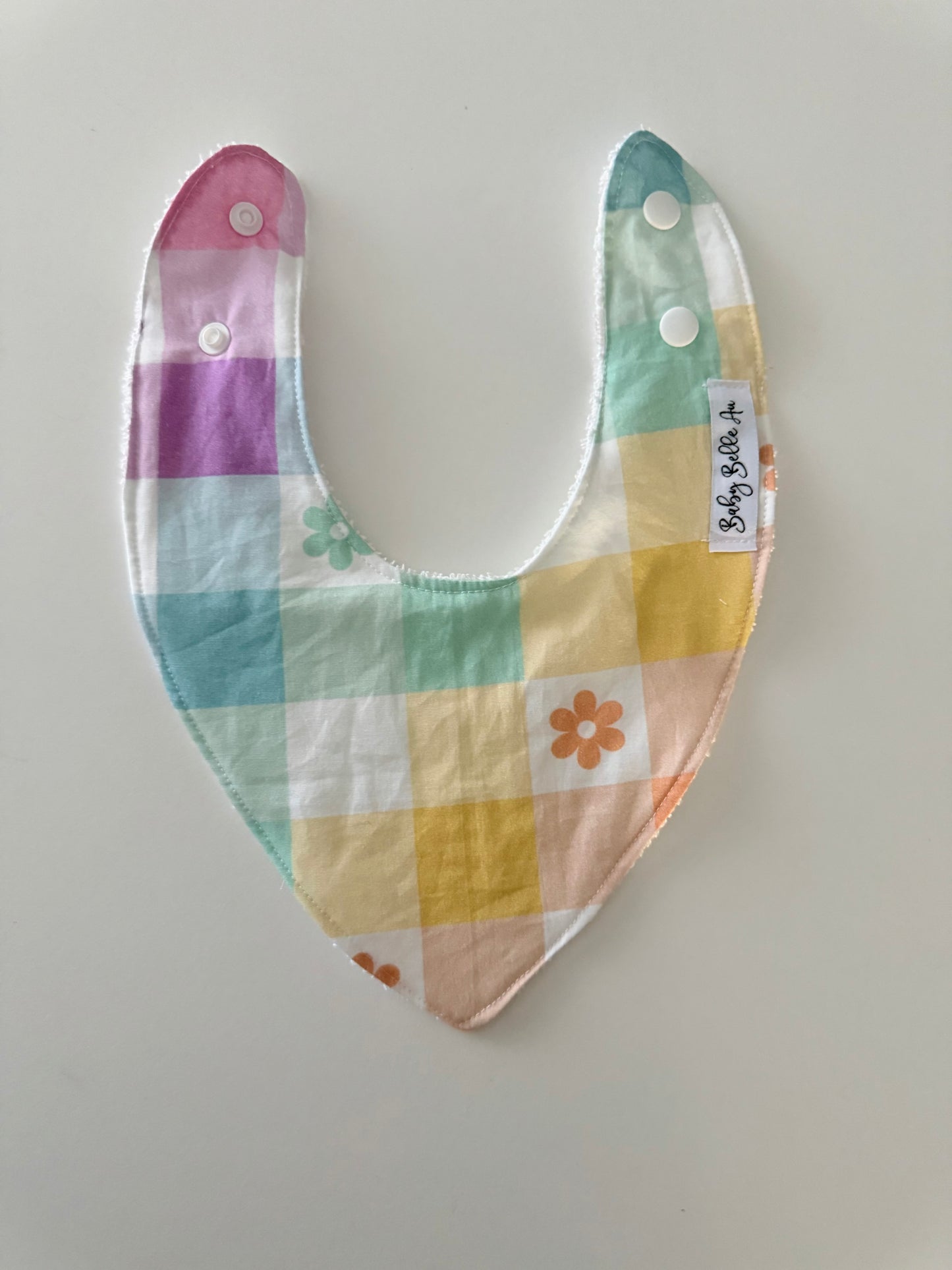 DRIBBLE BIB | PASTEL GINGHAM