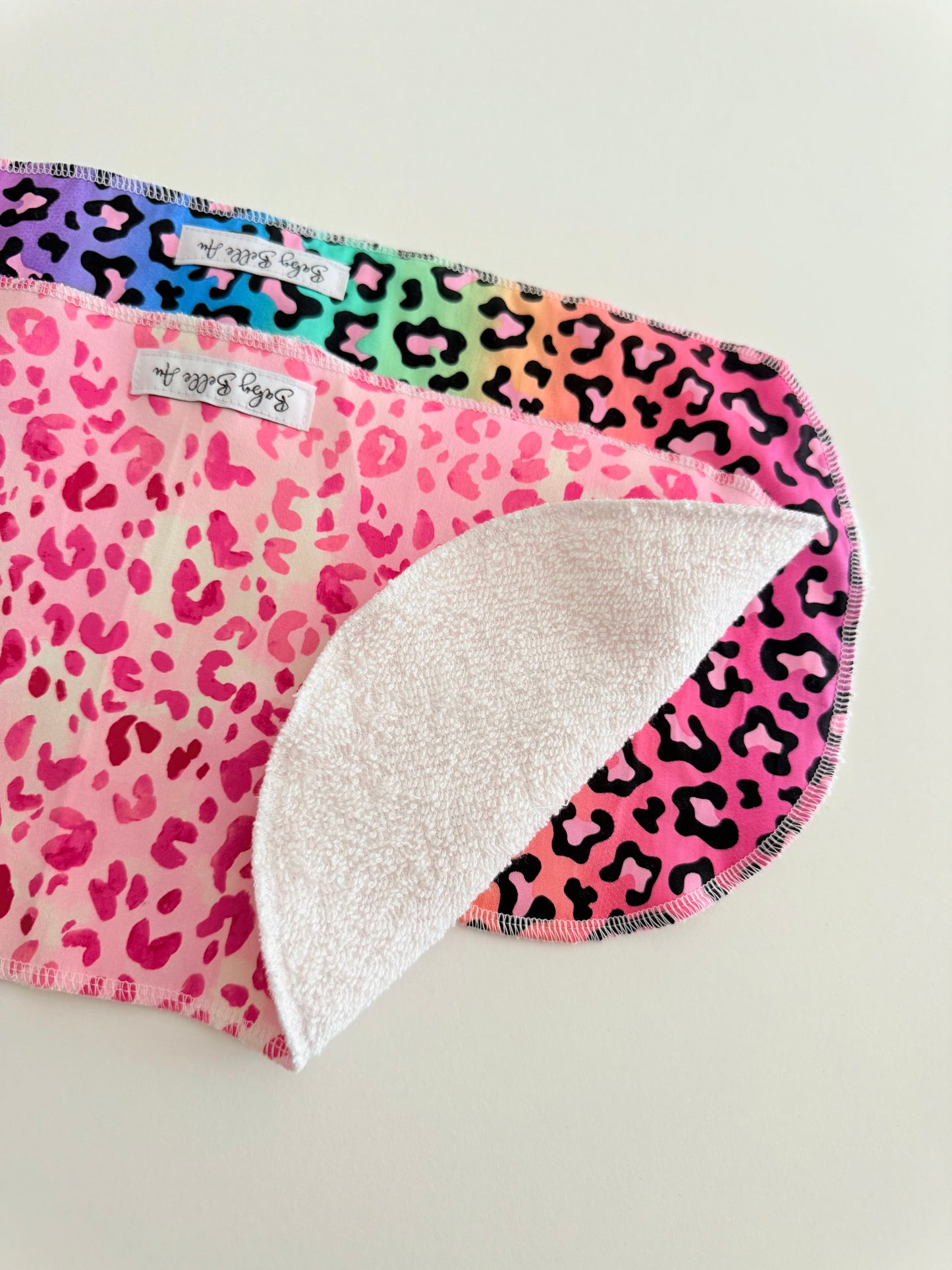 BURP CLOTH | PINK LEOPARD