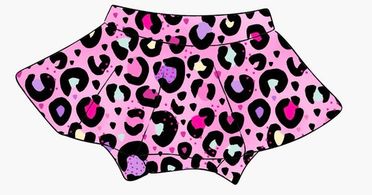 SKIRTED BUMMIES | PINK BARBIE LEOPARD