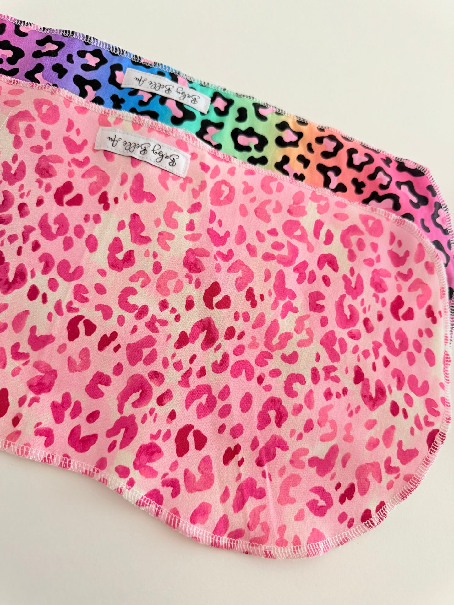 BURP CLOTH | PINK LEOPARD