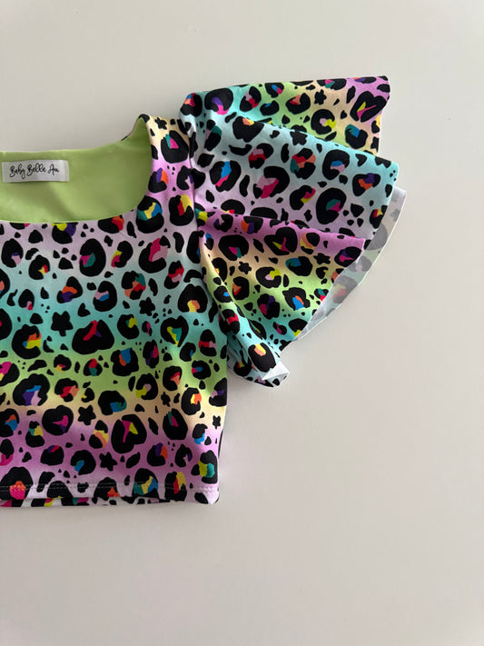 BUTTERFLY FLUTTER CROP | PASTEL LEOPARD