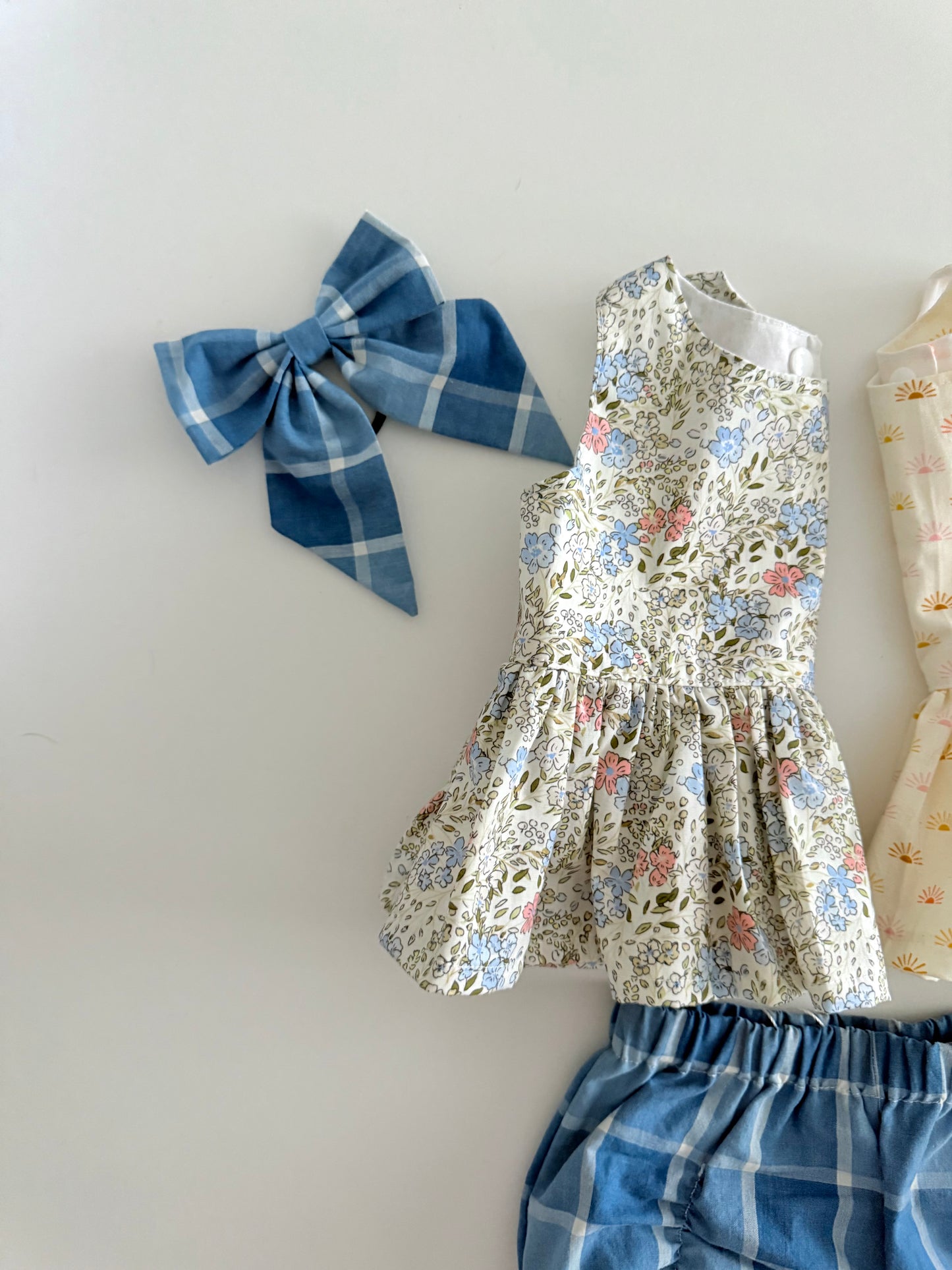 SAILOR BOW | DENIM CHECK