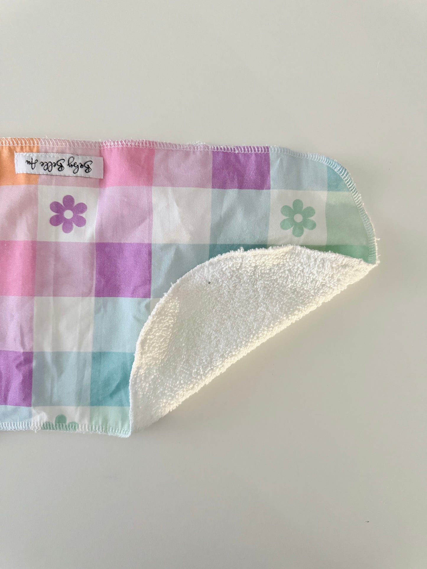 BURP CLOTH | PASTEL GINGHAM