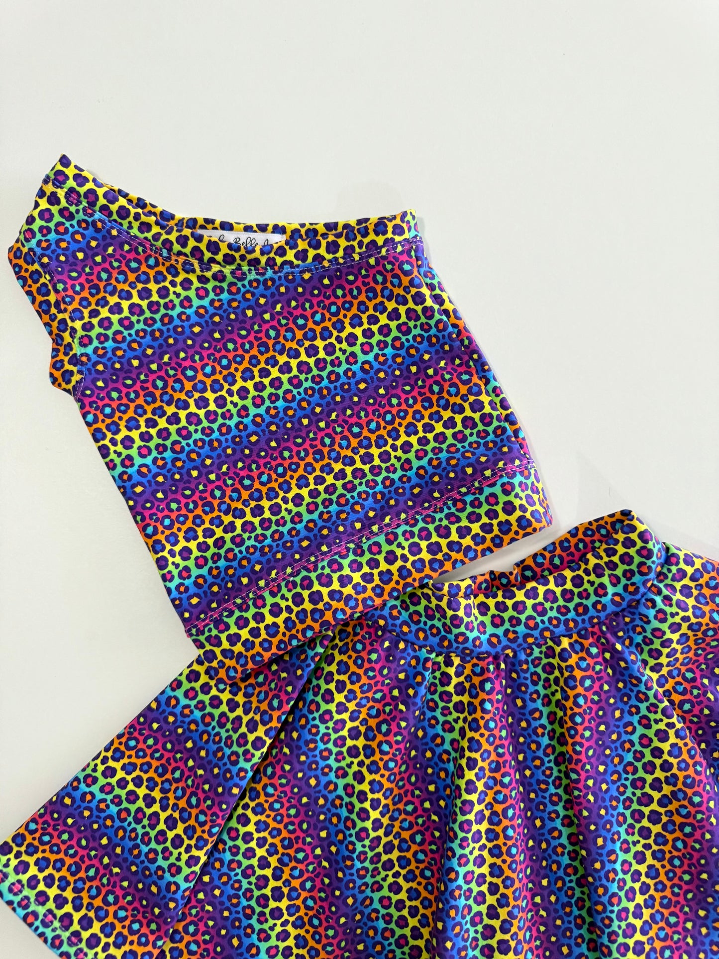 ONE SHOULDER TOP | RAINBOW LEOPARD