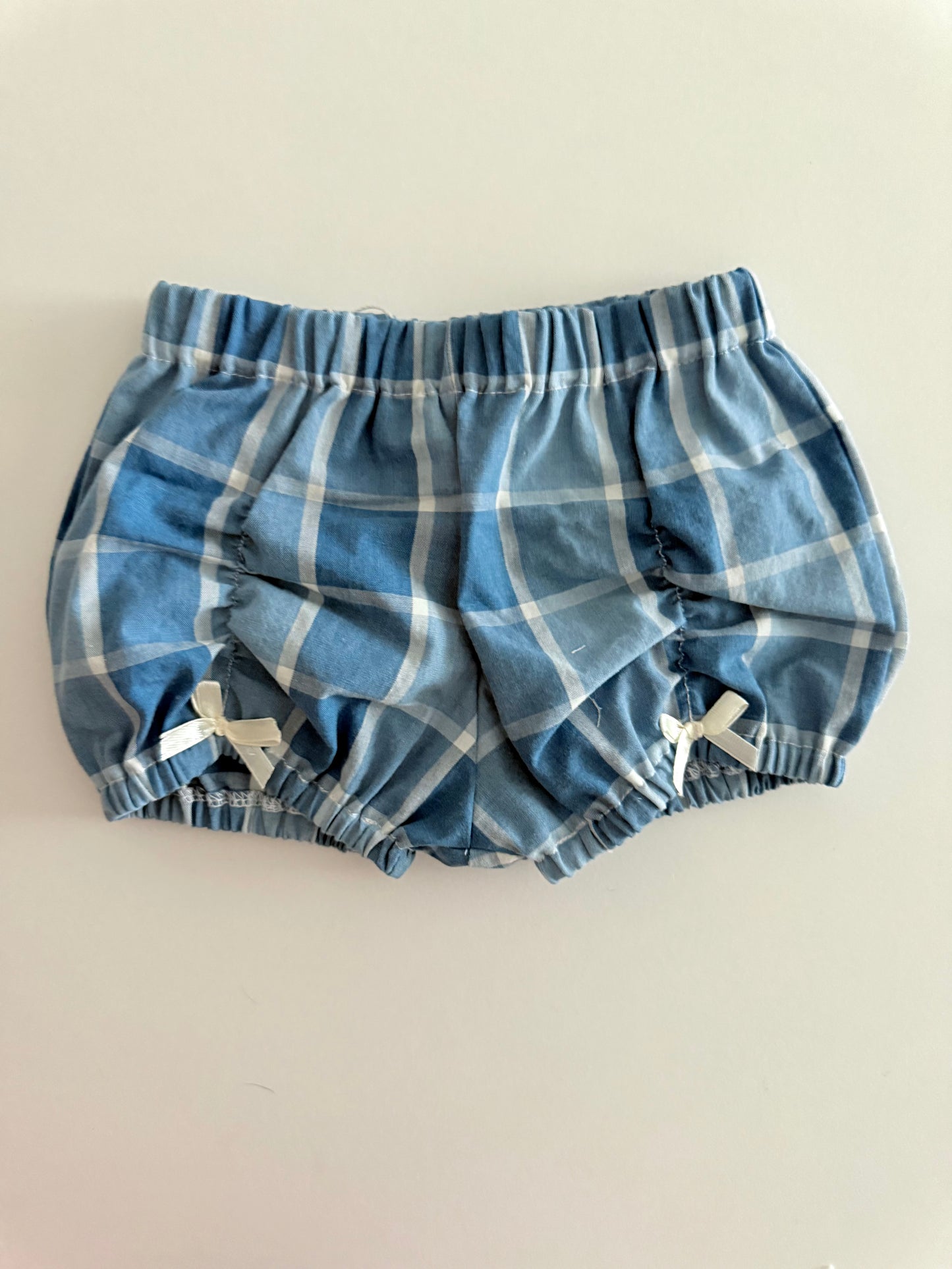 PUCKER SHORTIES | DENIM CHECK