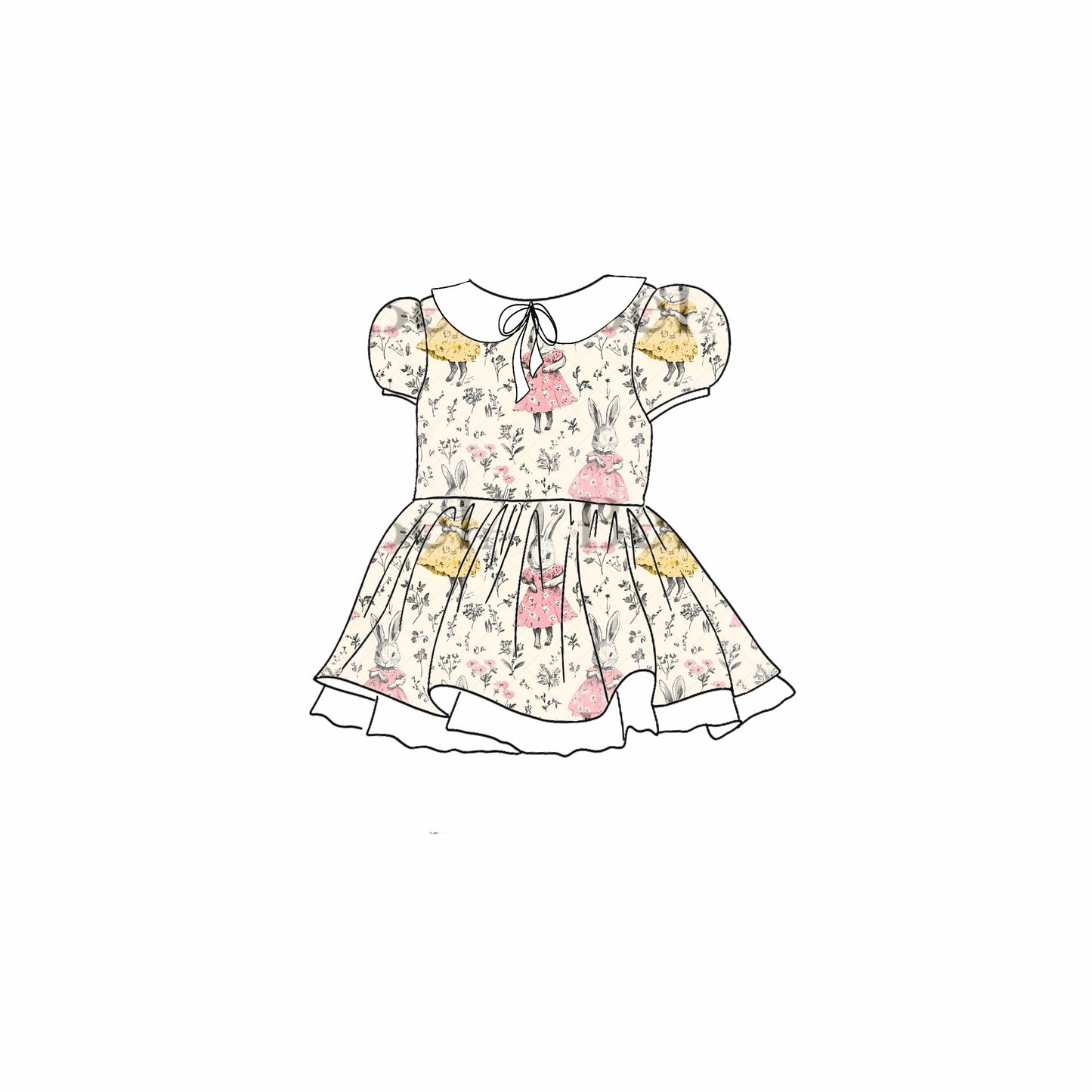 MINI VINTY DRESS | VINTAGE BUNNIES