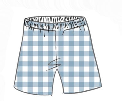 SHORTS | BLUE GINGHAM