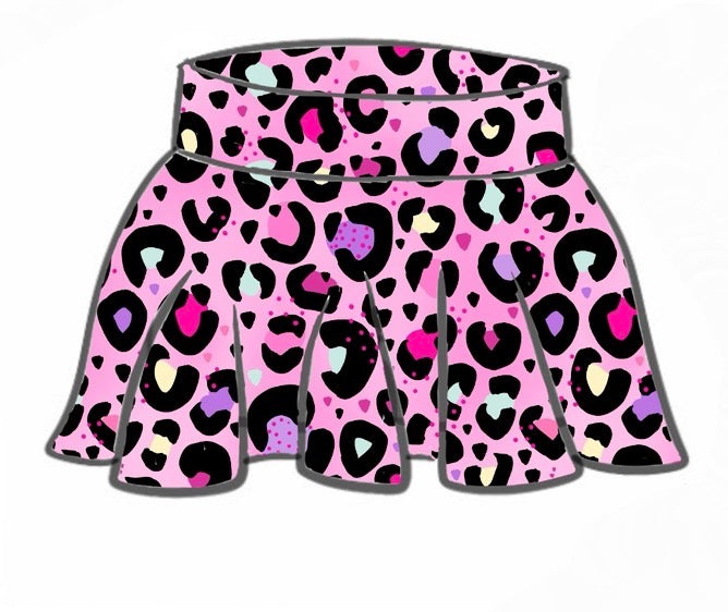 TWIRLY SKORT | PINK BARBIE LEOPARD