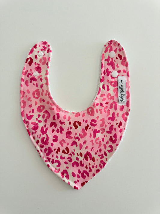 DRIBBLE BIB | PINK LEOPARD