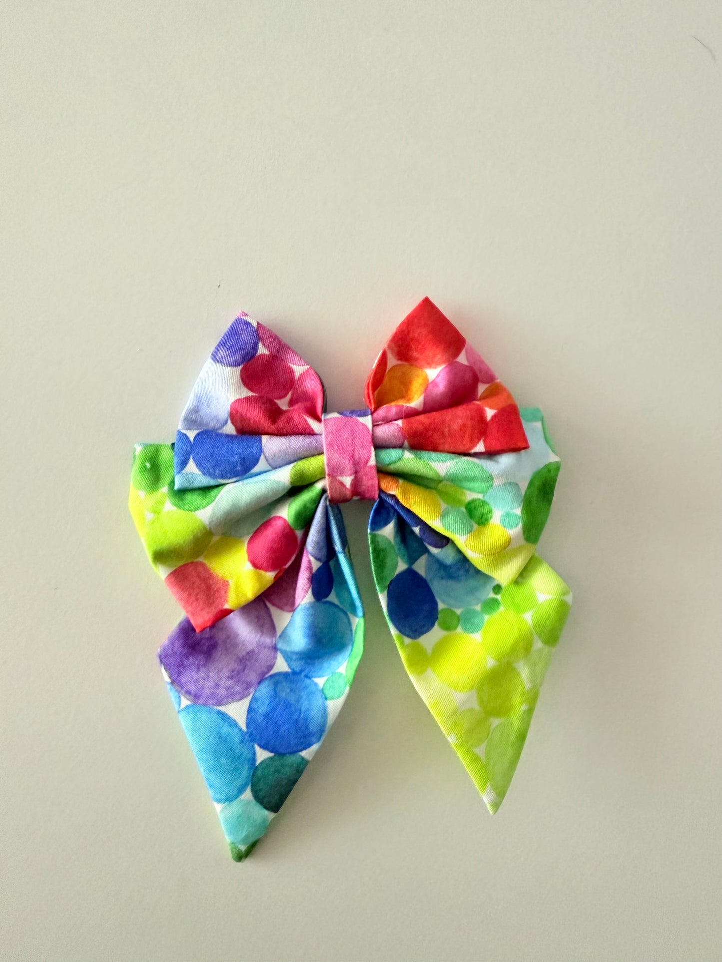 STACKED SAILOR BOW | RAINBOW SPOTS