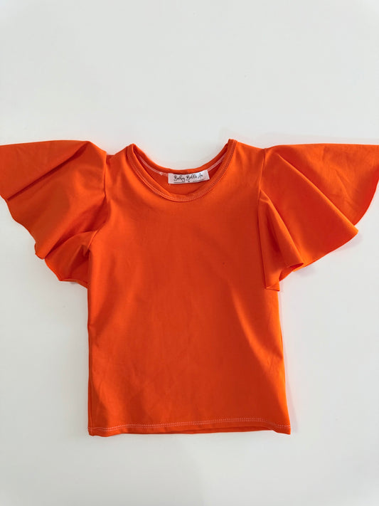 BUTTERFLY FLUTTER TOP | ORANGE