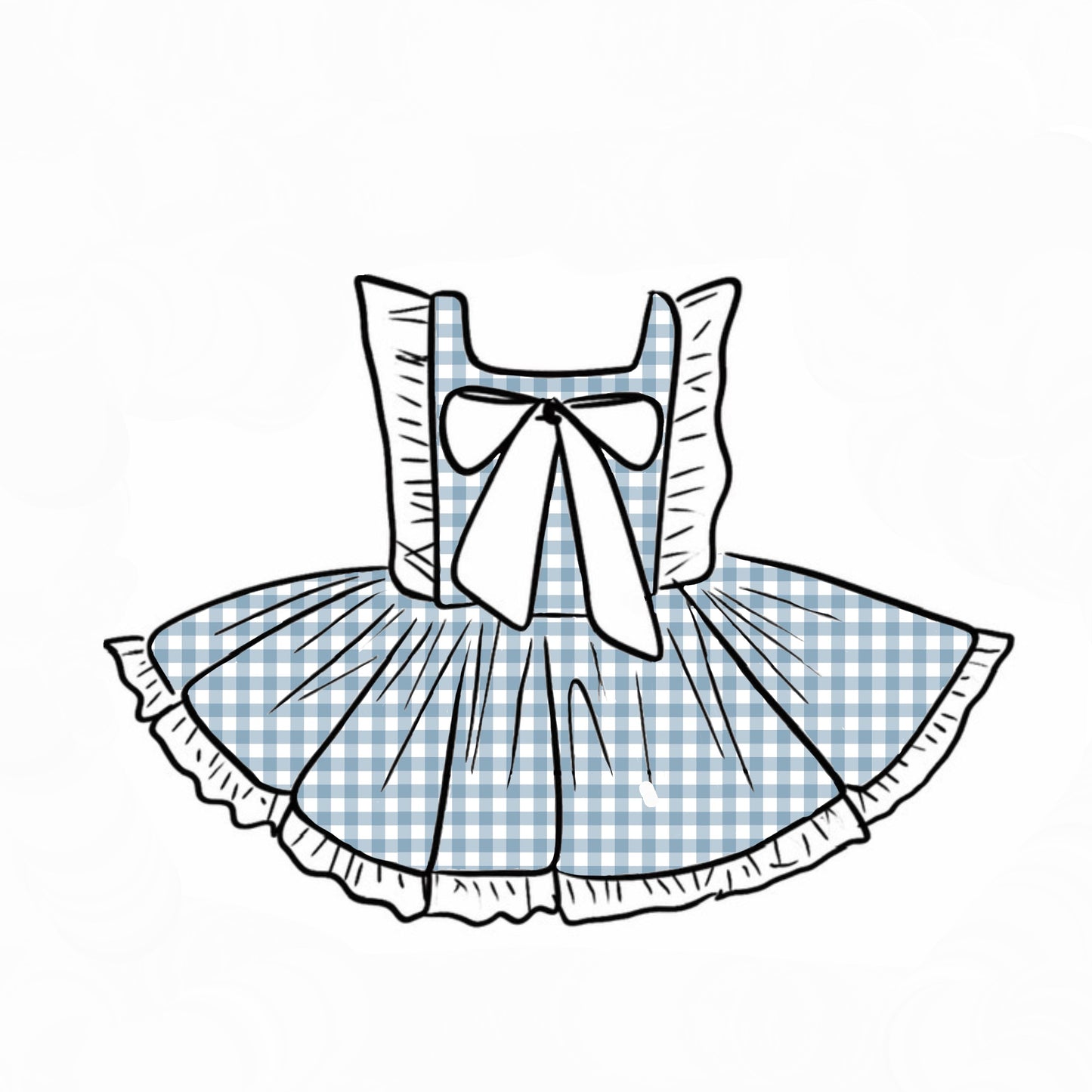 SPINNY MINI PINNY | BLUE GINGHAM
