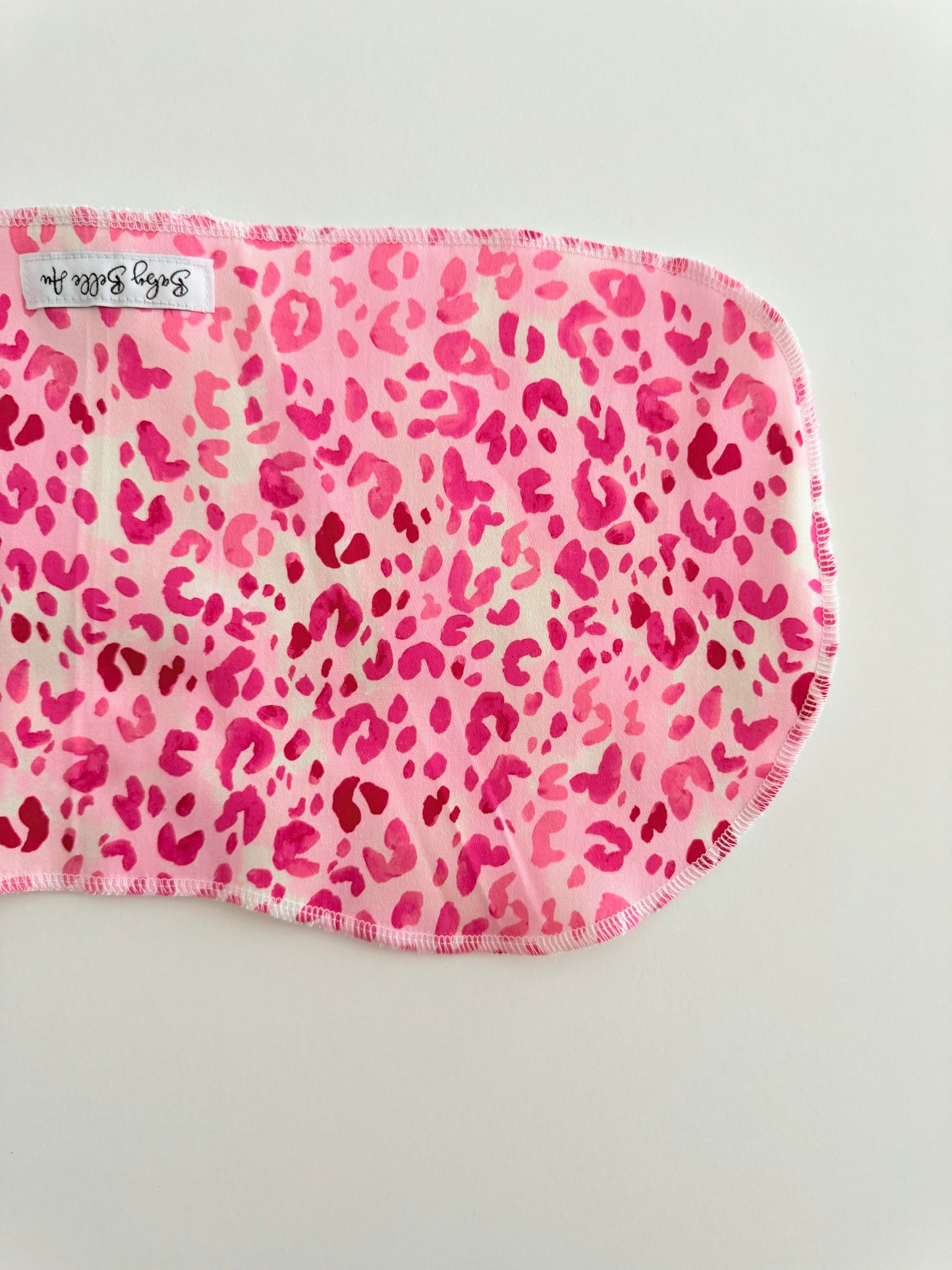 BURP CLOTH | PINK LEOPARD