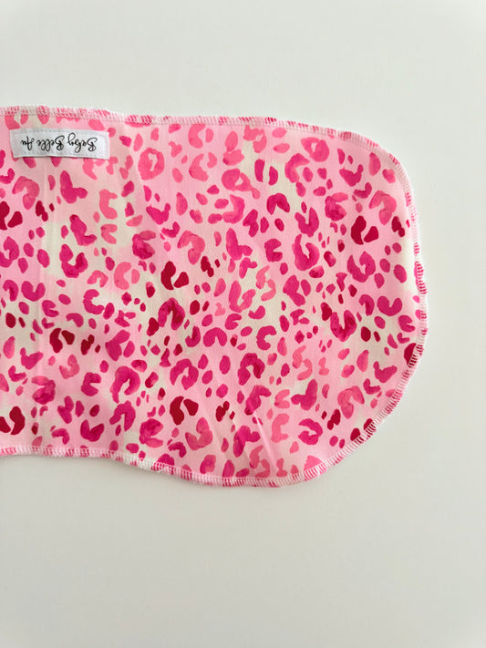 BURP CLOTH | PINK LEOPARD