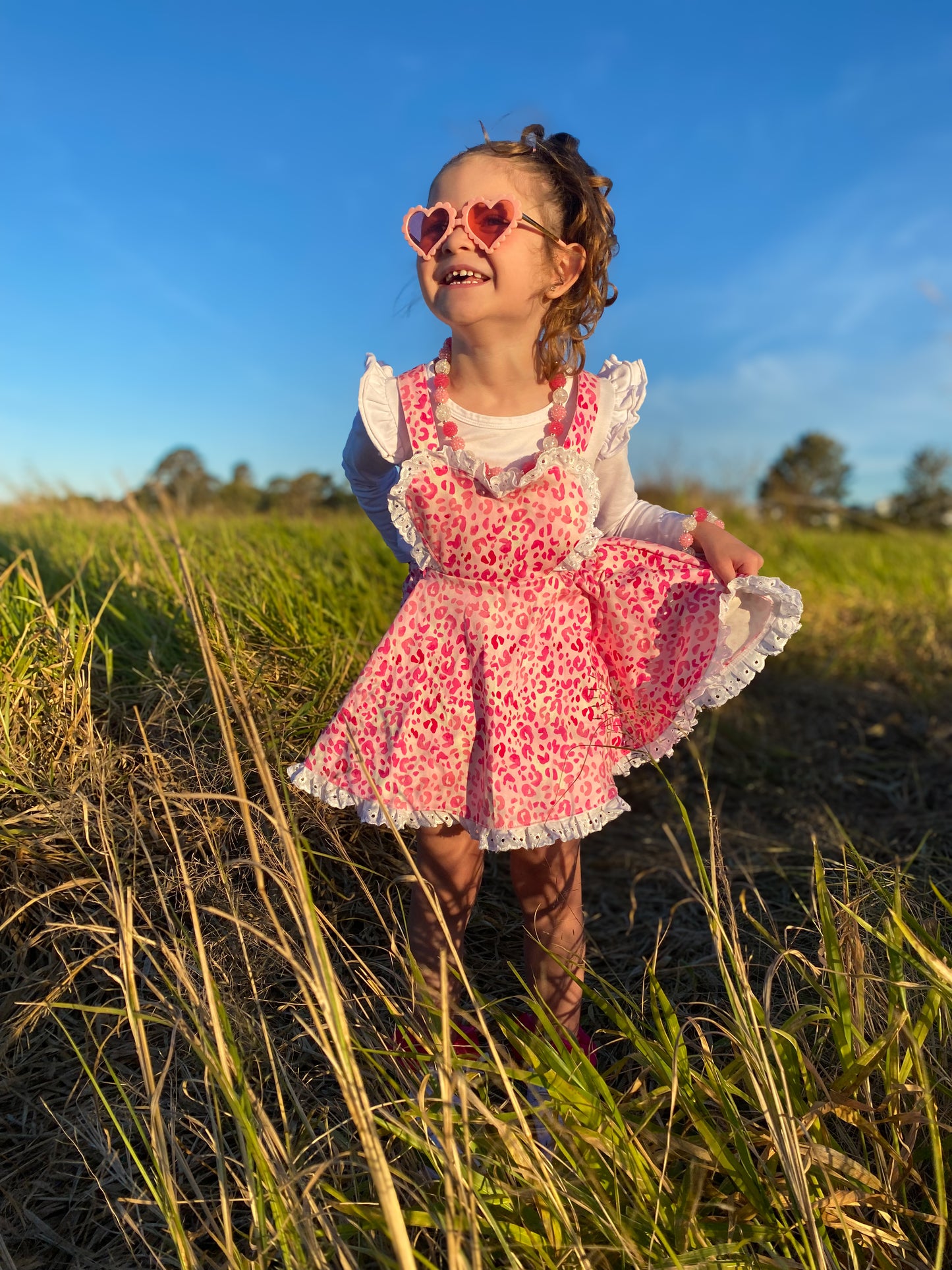 HEART SPINNY PINNY | PINK LEOPARD