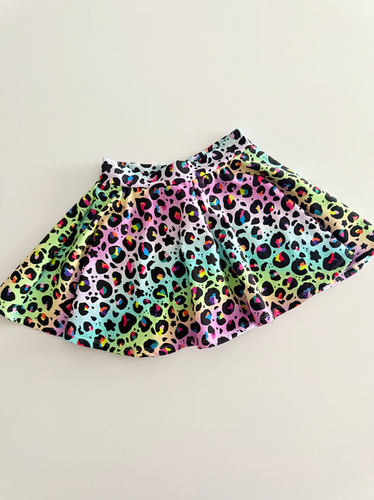 TWIRLY SKORT | PASTEL LEOPARD