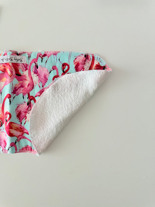 BURP CLOTH | FLAMINGOES