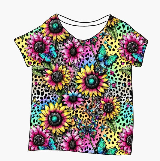 COZY TOP | BRIGHT FLORAL LEOPARD