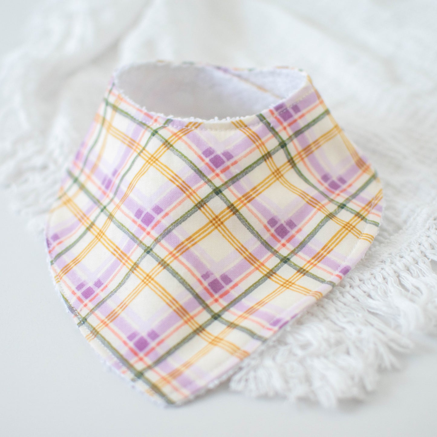 DRIBBLE BIB | PURPLE PLAID