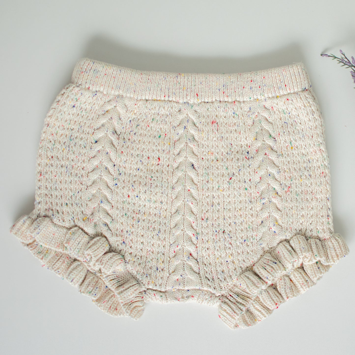 KNIT SHORTIES | CREAM CONFETTI SPECKLE