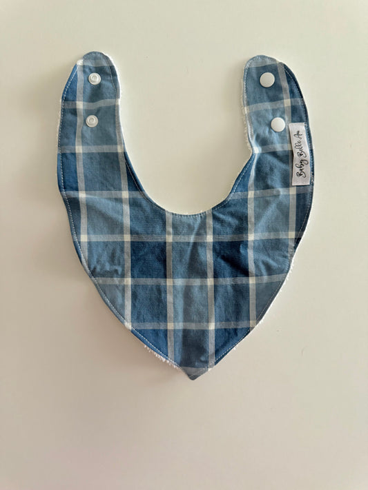 DRIBBLE BIB | DENIM CHECK