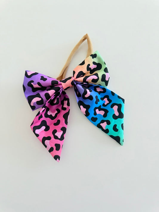 SAILOR BOW | RAINBOW LEOPARD