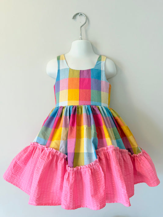 PINK GINGHAM DRESS | OOAK SIZE 4