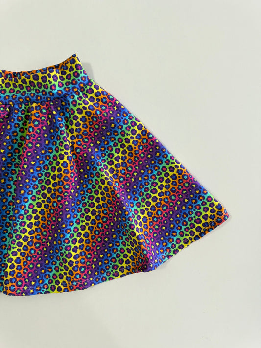 TWIRLY SKIRT | RAINBOW LEOPARD