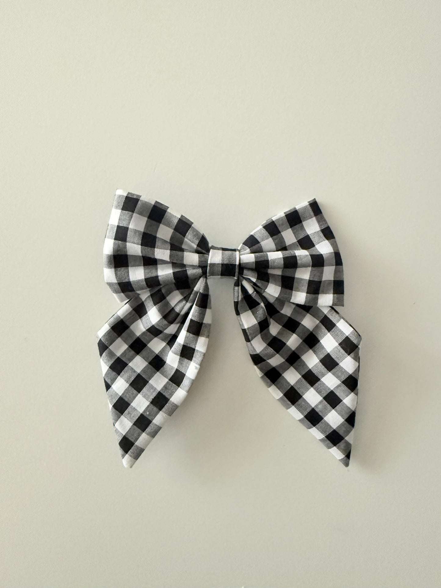SAILOR BOW | BLACK GINGHAM