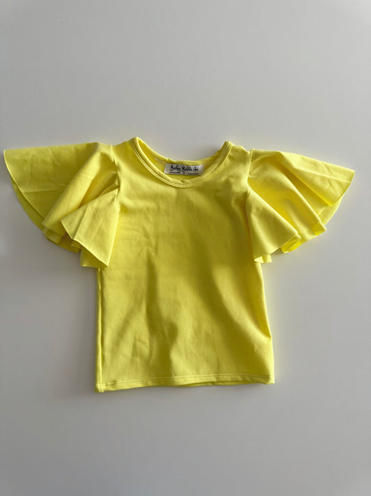 BUTTERFLY FLUTTER TOP | LEMON