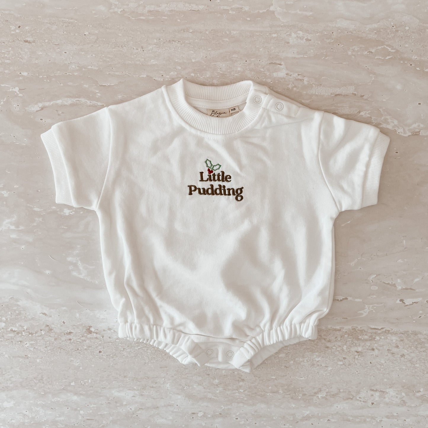 SHORT SLEEVE BUBBLE ROMPER | LITTLE PUDDING